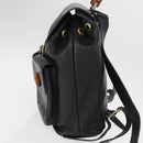 GUCCI Bamboo Backpack Leather Black Gold 003 2058 0016 Auth ep11837-3