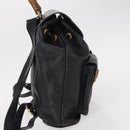 GUCCI Bamboo Backpack Leather Black Gold 003 2058 0016 Auth ep11837-4