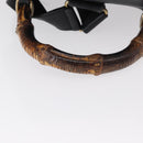 GUCCI Bamboo Backpack Leather Black Gold 003 2058 0016 Auth ep11837-7