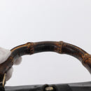 GUCCI Bamboo Backpack Leather Black Gold 003 2058 0016 Auth ep11837-14