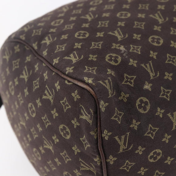 LOUIS VUITTON Monogram Mini Lin Speedy 30 Bag Brown Ebene M95224 Auth ep11838