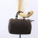 LOUIS VUITTON Monogram Mini Lin Speedy 30 Bag Brown Ebene M95224 Auth ep11838-21
