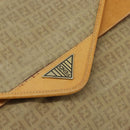 FENDI Zucchino Canvas Shoulder Bag Beige Gold Auth ep11839-18