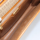 FENDI Zucchino Canvas Shoulder Bag Beige Gold Auth ep11839-10