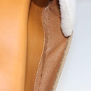 FENDI Zucchino Canvas Shoulder Bag Beige Gold Auth ep11839-11