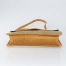 FENDI Zucchino Canvas Shoulder Bag Beige Gold Auth ep11839-5