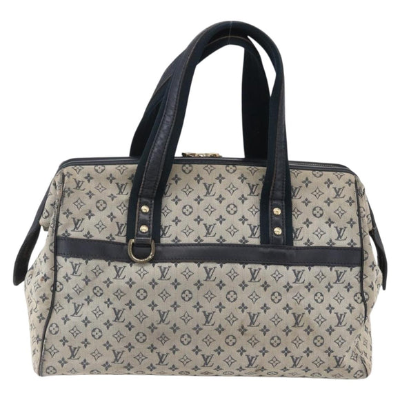 LOUIS VUITTON Monogram Mini Josephine GM Hand Bag Blue M92211 LV Auth ep11840