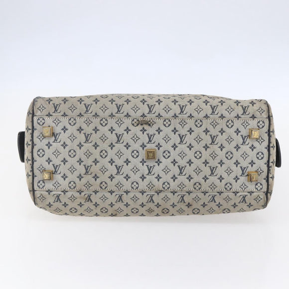 LOUIS VUITTON Monogram Mini Josephine GM Hand Bag Blue M92211 LV Auth ep11840