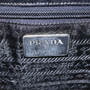 PRADA Hand Bag Leather Black Silver Auth ep11842-18