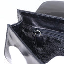 PRADA Hand Bag Leather Black Silver Auth ep11842-21