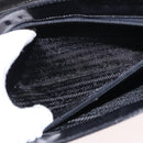 PRADA Hand Bag Leather Black Silver Auth ep11842-22