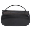 PRADA Hand Bag Leather Black Silver Auth ep11842-2