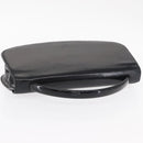 PRADA Hand Bag Leather Black Silver Auth ep11842-6