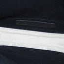 BALENCIAGA Navy Cabas Hand Bag Canvas 2way White Black 390346 Auth ep11845-9