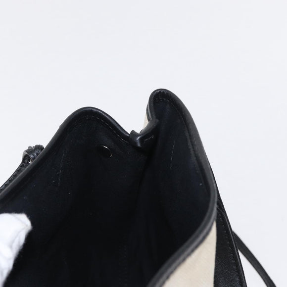 BALENCIAGA Navy Cabas Hand Bag Canvas 2way White Black 390346 Auth ep11845