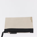 BALENCIAGA Navy Cabas Hand Bag Canvas 2way White Black 390346 Auth ep11845-23