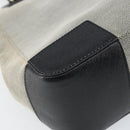 GUCCI Hand Bag Canvas Leather Gray Gold Auth ep11846-14