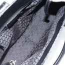 GUCCI Hand Bag Canvas Leather Gray Gold Auth ep11846-12