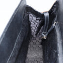 GUCCI Hand Bag Canvas Leather Gray Gold Auth ep11846-19