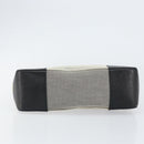 GUCCI Hand Bag Canvas Leather Gray Gold Auth ep11846-5