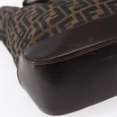 FENDI Zucca Canvas Tote Bag Black Brown Auth ep11847-13