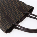 FENDI Zucca Canvas Tote Bag Black Brown Auth ep11847-6