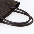 FENDI Zucca Canvas Tote Bag Black Brown Auth ep11847-7