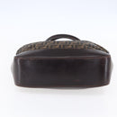 FENDI Zucca Canvas Tote Bag Black Brown Auth ep11847-9