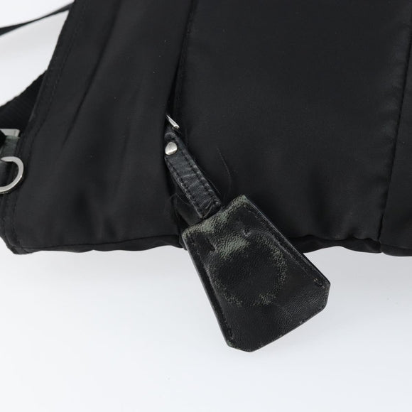 PRADA Shoulder Bag Nylon Black Silver Auth ep11849