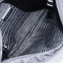 PRADA Shoulder Bag Nylon Black Silver Auth ep11849-11