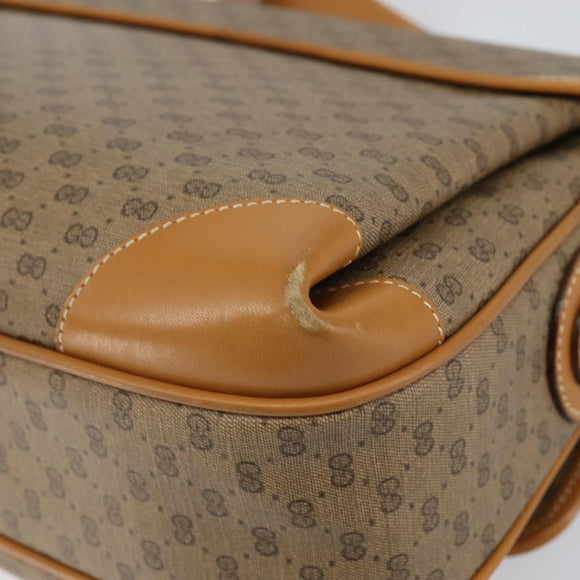 GUCCI Micro GG Supreme Shoulder Bag PVC Gold Beige 001 116 0924 Auth ep11850