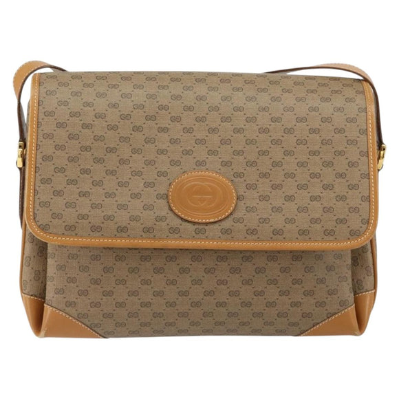 GUCCI Micro GG Supreme Shoulder Bag PVC Gold Beige 001 116 0924 Auth ep11850