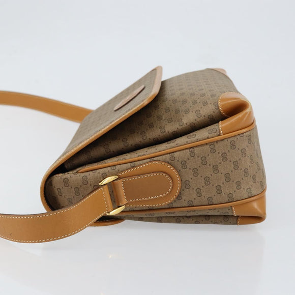 GUCCI Micro GG Supreme Shoulder Bag PVC Gold Beige 001 116 0924 Auth ep11850