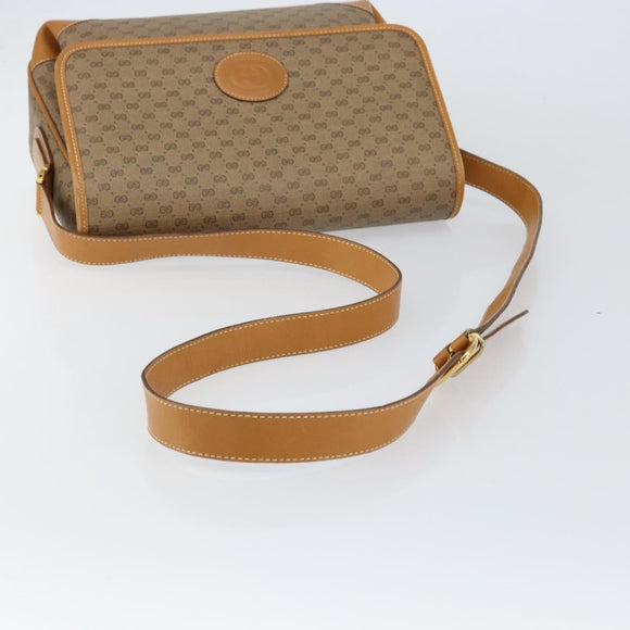 GUCCI Micro GG Supreme Shoulder Bag PVC Gold Beige 001 116 0924 Auth ep11850