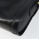 GUCCI Shoulder Bag Leather Black Gold 001 256 1161 Auth ep11851-12