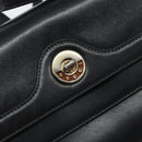 GUCCI Shoulder Bag Leather Black Gold 001 256 1161 Auth ep11851-14
