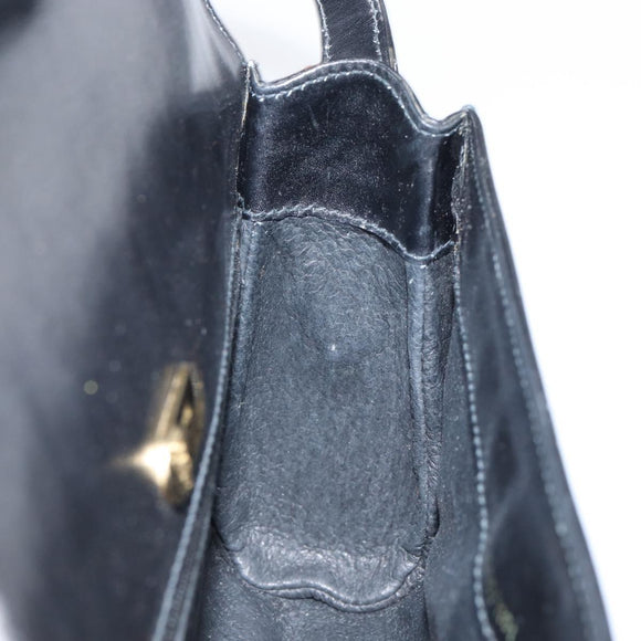 GUCCI Shoulder Bag Leather Black Gold 001 256 1161 Auth ep11851