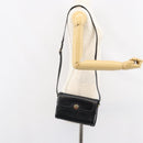 GUCCI Shoulder Bag Leather Black Gold 001 256 1161 Auth ep11851-24