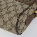 GUCCI GG Supreme Web Sherry Line Bag PVC Beige Gold 56 02 087 Auth ep11853-9