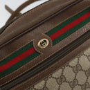 GUCCI GG Supreme Web Sherry Line Bag PVC Beige Gold 56 02 087 Auth ep11853-17