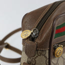 GUCCI GG Supreme Web Sherry Line Bag PVC Beige Gold 56 02 087 Auth ep11853-10