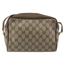 GUCCI GG Supreme Web Sherry Line Bag PVC Beige Gold 56 02 087 Auth ep11853-2