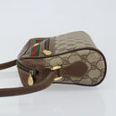 GUCCI GG Supreme Web Sherry Line Bag PVC Beige Gold 56 02 087 Auth ep11853-4