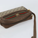 GUCCI GG Supreme Web Sherry Line Bag PVC Beige Gold 56 02 087 Auth ep11853-6