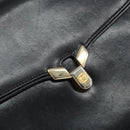 GUCCI Shoulder Bag Leather Black Gold Auth ep11854-18