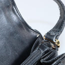 GUCCI Shoulder Bag Leather Black Gold Auth ep11854-9