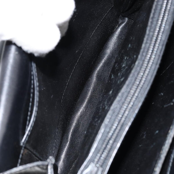 GUCCI Shoulder Bag Leather Black Gold Auth ep11854