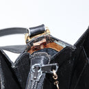 GUCCI Shoulder Bag Leather Black Gold Auth ep11854-11