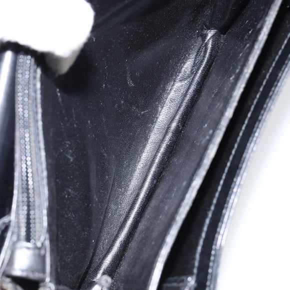 GUCCI Shoulder Bag Leather Black Gold Auth ep11854