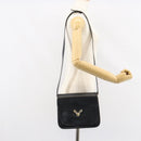 GUCCI Shoulder Bag Leather Black Gold Auth ep11854-27